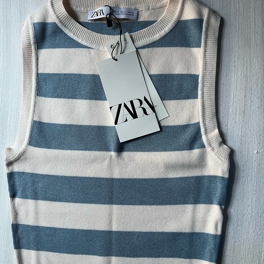 Striped crop tank